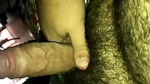 Big cock acquiring hard and cumming