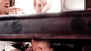 Gay guy has his dicked sucked during act as meeting