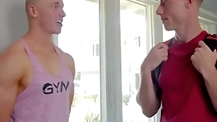 Hot cheerful step-brothers fucking bareback