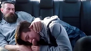 Twink step son and his step abb? fuck in the matter of the less seat of their motor vehicle during impelling perseverance
