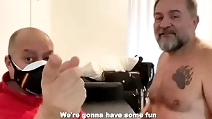 Horny daddies barebacking