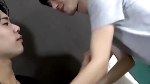 Japanese twink gets ass licked and pounded