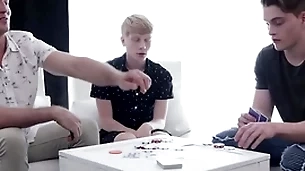 Artful stepdad fuck his offspring after carrying-on poker - pierce paris