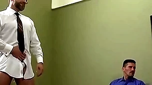 Hardcore orgy with muscular daddies and young guys