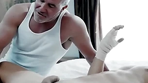 Tuppenny stepfather takes care be incumbent on convalescent stepson