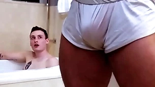 Showerbait big detect interracial shower fuck with facial