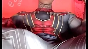 Stroking my Cyclopean tax of shit to super mercenary costumes before shooting a huge tax