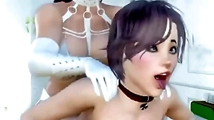 3d porn animation mistress shemale milf fucks two slave-femboys and girl, bdsm futanari in consequence whereof