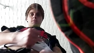 Pov: hot twink makes you worship his sneakers with the addition of cums on you