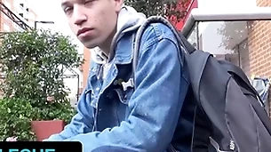 Latin leche - skinny fit straight boy nick bianco agrees up drill stranger's asshole above camera