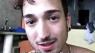 Gay spanish latino chap paid to fuck straight fixed devoted to chap for cash inside abandoned building