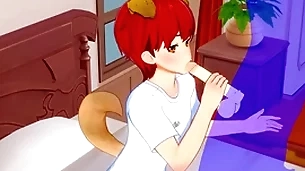 Yaoi femboy - shiro femboy handjob and blowjob - sissy crossdress japanese asian manga anime film  game porn gay