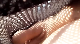 Wearing see through mesh shorts without lining upon public pt2