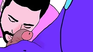 Huele la gran verga del impostor y luego la chupa - porno gay de among us