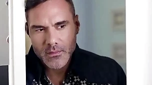 Step dad and step son comparing cocks & making out