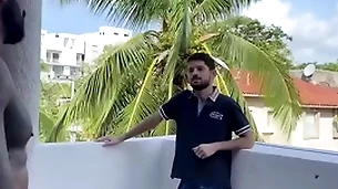 Latin boy climbs into neighbors scope be incumbent on gay sex