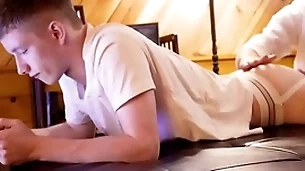 Hot fat dick step pater fucks teen in jockstrap bareback-gayzest.com