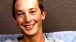 Twink cutie riley johnston  jerking off big blarney after interview