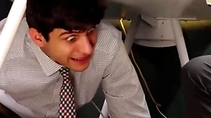 Black bigwig fucks egregious office clerks in the office