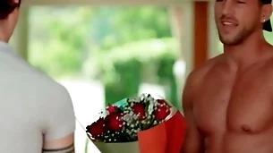 Cute gay tramp wins a date all round pornstar