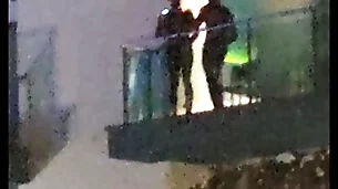 Guys caught fucking on the balcony