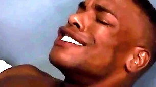 Black brace receives bj before barebacked in doctors office