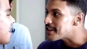 Latino delighted boy fucked rough at the end of one's tether step cousins