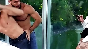 AC/DC anal dudes fuck milf in pussy in threesome