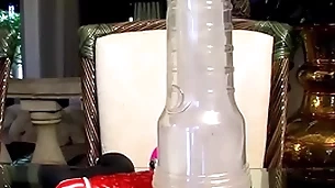 Dejected twink micah andrews uses dildo and fleshlight solo