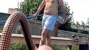 Seducing the pool boy