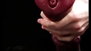 Masturbating huge horse-shaped dildo