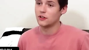 Innocent teen boy gets his almighty round butt spanked for his bad grades by his strict foster-parent