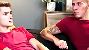 Stepdad fucks stepson and his old hat modern in threesome