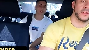 Hunk taxi driver fer froma breeds cute latino uriel simon in the magnitude of a park - dick rides