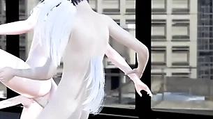 Yaoi femboy - kano hardsex in a threesome - sissy crossdress japanese asian manga anime film  game porn gay