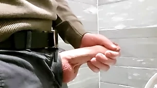 Horny readily obtainable the mall. masturbating at hand the public restroom.