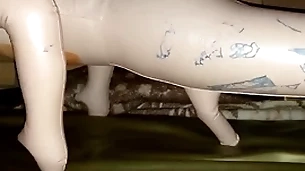 Fucking a male blow-up doll on my waterbed 15-2-2020