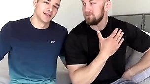 Jayden monster cock spreads his tight hole for bryce the beast!
