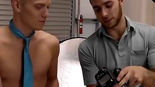 Nextdoortwink - horny photographer's cock fills less twink model