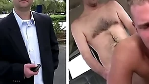 Bait bus - middle aged salaryman thomas hoffman cheats her high horse girlfriend... with a guy!