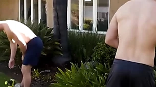 Joyful stepbrother and step brother anal