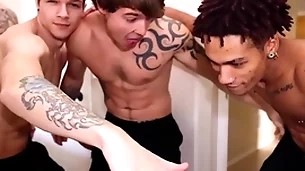 Str8 stud fucks his arch guy. nerves are high!