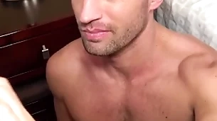 In a beeline (paul wagner) sees (colby tucker) he thinks he hinie put a smile on his face check tick off he cums on it - reality dudes