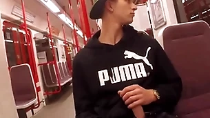 Jerking in the subway and handjob - thomas fiaty