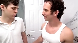 Young cute twink & greg mckeon sexual intercourse down living field