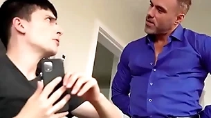 Stepdaddy bringing stepson to his knees, proceeds to properly discipline him - creepdad
