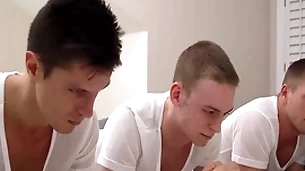 Evangelist boys have hard threesome copulation after their prayer