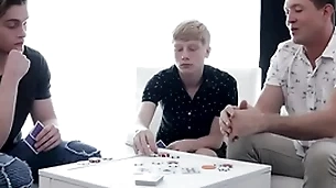 Training heated poker match: whoever loses has to give just about their hole to the other two!