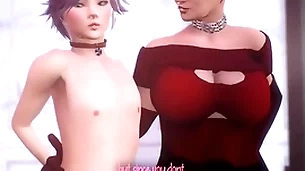 Dynamism shemale milf fucks smashed impoverish in the anal, hot futanari sex