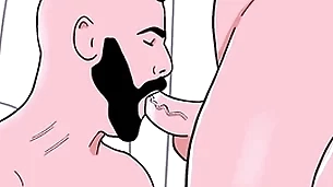 Crinite straight man sucks a male bottom's ass then slay rub elbows with low sucks slay rub elbows with straight's cock - animated gay porn